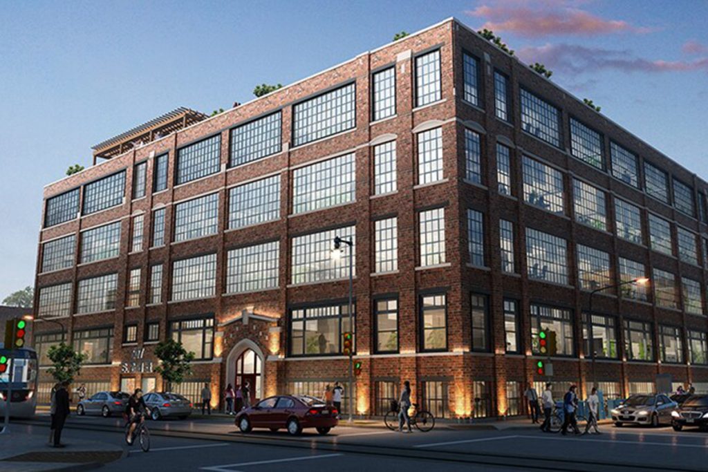 large building exterior mockup