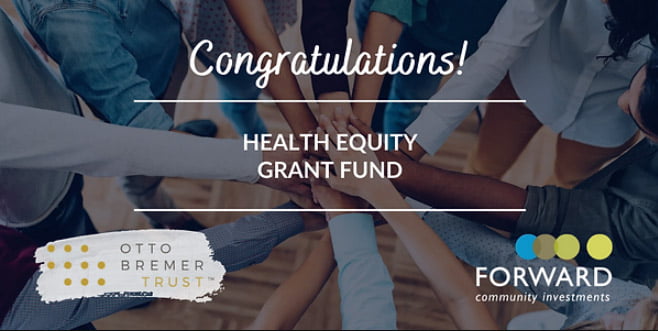 Congratulations graphic for health equity grant fund