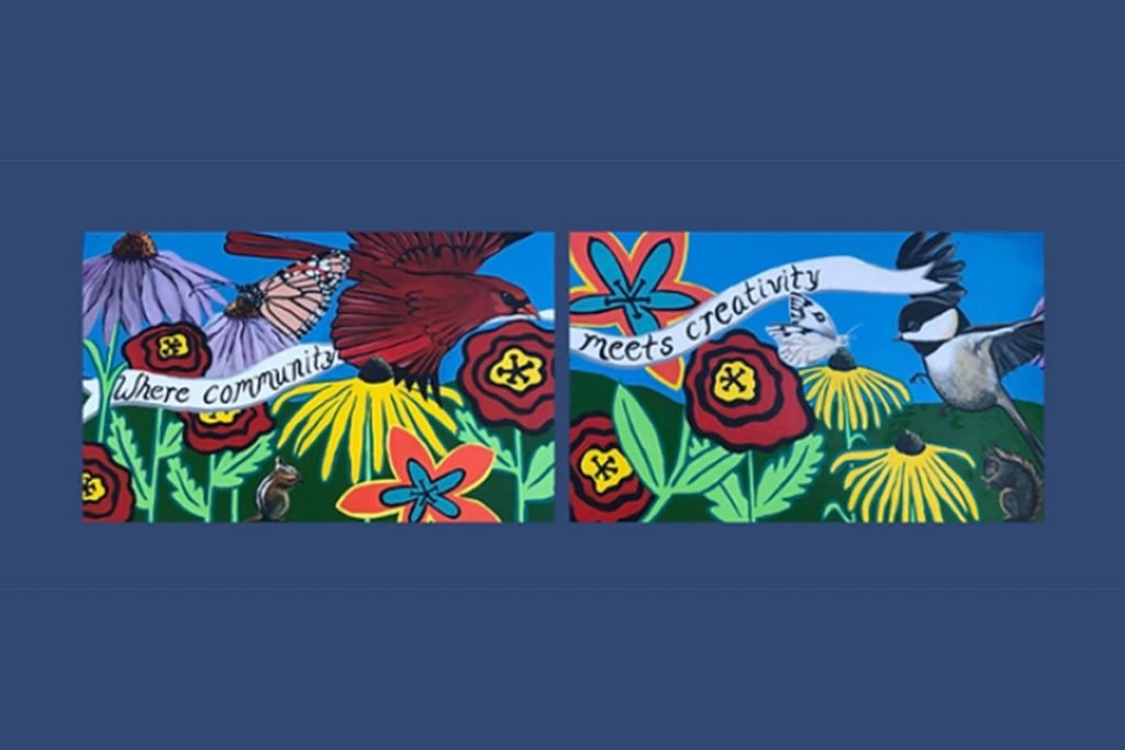 mural addressing food and housing insecurity