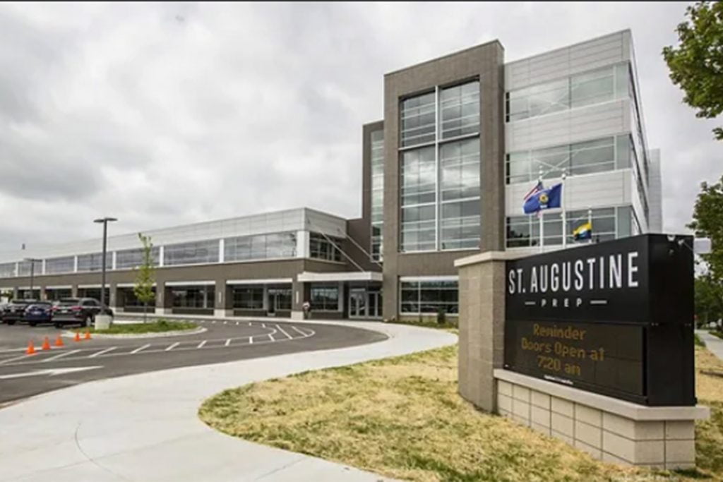 exterior of St. Augustine prep