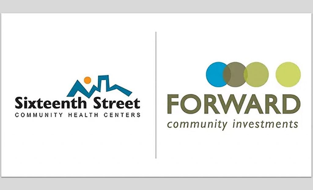 sixteenth street community health centers logo | forward community investments logo